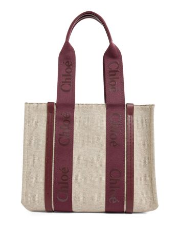 Chloe Medium Woody Tote Bag Mauve